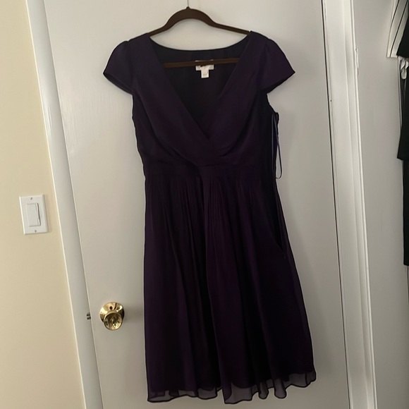 J. Crew Mirabelle Dress - Purple Silk Chiffon 8 - Picture 3 of 8
